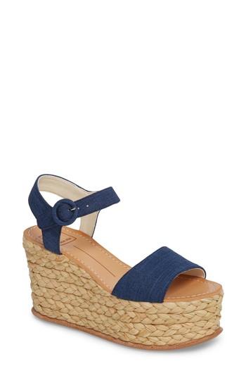 Women's Dolce Vita Dane Espadrille Wedge Sandal M - Blue