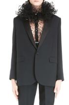 Women's Saint Laurent One-button Tuxedo Jacket Us / 36 Fr - Black