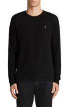 Men's Allsaints Clash Crewneck Thermal T-shirt - Black