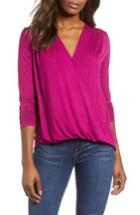 Women's Gibson Surplice Knit Top - Pink