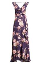 Women's Leith Ruffle Wrap Maxi Dress, Size - Purple