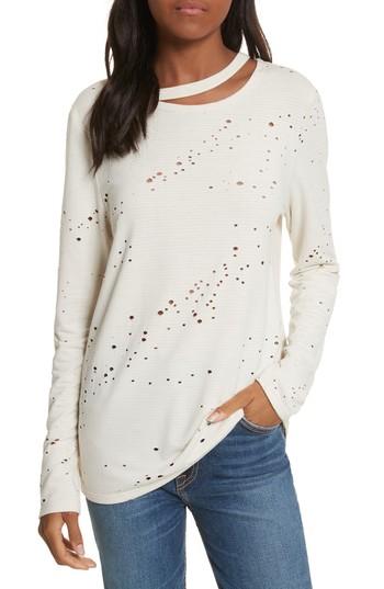 Women's Twenty Waverly Perforated Tee - Ivory