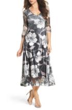 Women's Komarov Floral A-line Dress - Black