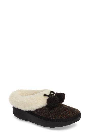 Women's Fitflop(tm) Loaff Pompom Wool Slipper