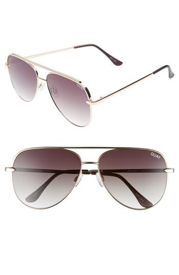 Women's Quay Australia X Desi Perkins Sahara 60mm Aviator Sunglasses - Black/ Olive