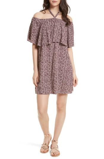 Women's Rebecca Minkoff Havasu Off The Shoulder Floral Dress - Burgundy