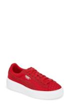 Women's Puma Basket Platform Sneaker .5 M - Red