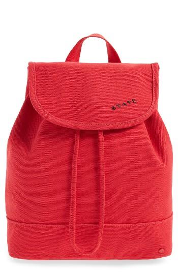 State Bags Park Slope Hattie Canvas Backpack - Red
