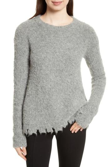 Women's Atm Anthony Thomas Melillo Destroyed Hem Sweater - Grey