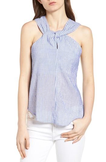 Women's Bishop + Young Knot Front Stripe Tank - Blue