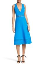 Women's Milly Laser Cut Racerback Knit Midi Dress