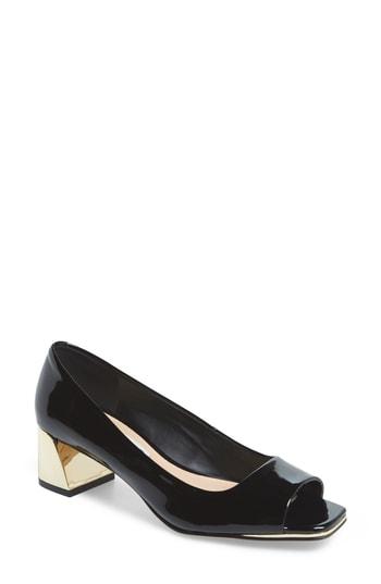 Women's Karl Lagerfeld Hope Peep Toe Pump M - Black