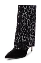 Women's Balmain Babette Sequin Leopard Print Bootie Eu - Black