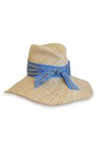 Women's Lola Hats First Aid Striped Band Straw Hat - Beige