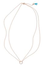 Women's Shashi Pave Circle Pendant Necklace