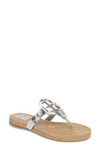 Women's Tory Burch Miller Espadrille Sandal M - Grey