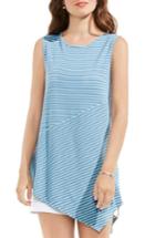 Women's Vince Camuto Asymmetrical Stripe Top - Blue