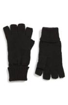 Women's Trouve Basic Fingerless Gloves, Size - Black