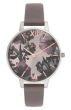 Women's Olivia Burton Twilight Floral Leather Strap Watch, 38mm