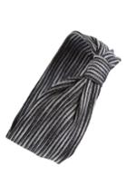 Tasha Stripe Knot Head Wrap, Size - Black