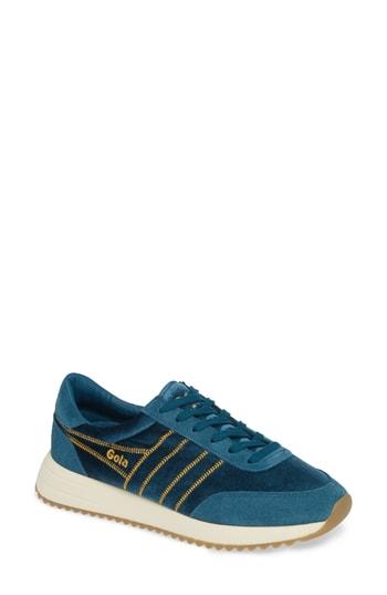 Women's Gola Montreal Velvet Sneaker M - Blue