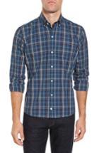 Men's Ledbury Classic Fit Plaid Sport Shirt, Size - Blue