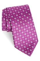 Men's Armani Collezioni Medallion Silk Jacquard Tie, Size - Purple