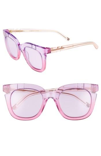 Women's Pared Pools & Palms 50mm Sunglasses - Fruit Tingle Acetate/ Violet