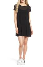 Women's Love, Fire Mesh T-shirt Dress - Black