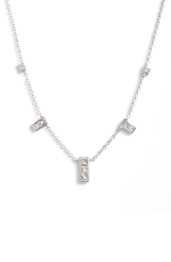 Women's Bony Levy Diamond Rectangle Dangle Station Necklace (nordstrom Exclusive)