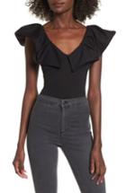 Women's Leith Ruffle Bodysuit - Black