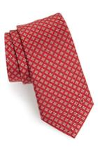 Men's Salvatore Ferragamo Empol Geometric Silk Tie, Size - Red