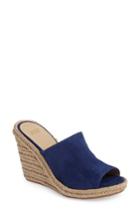 Women's Johnston & Murphy Myrah Wedge Slide Sandal .5 M - Blue