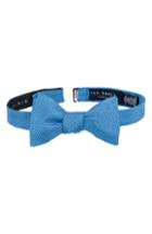 Men's Ted Baker London Natte Check Bow Tie, Size - Blue