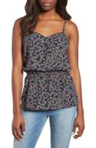 Women's Gibson Peplum Button Front Tank - Blue