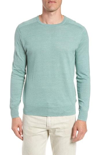 Men's J.crew Cotton Blend Crewneck Sweater, Size - Green