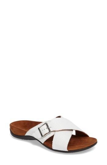 Women's Vionic Dorie Cross Strap Slide Sandal M - White