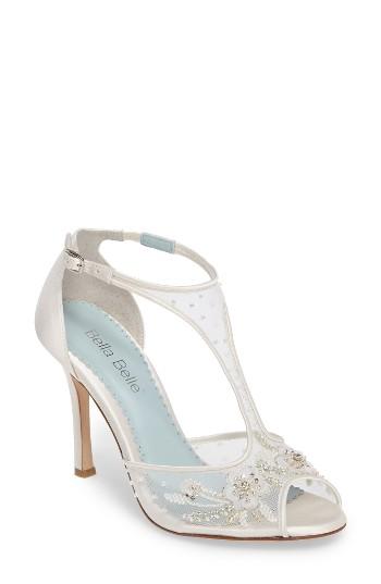Women's Bella Belle Paloma T-strap Pump .5 M - Ivory