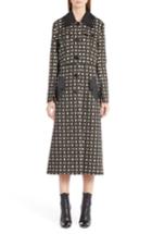 Women's Fendi Double Face Wool & Silk Coat With Zip-off Hem