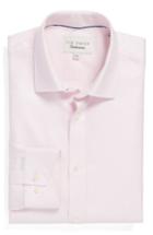 Men's Ted Baker London Endurance Trim Fit Geometric Dress Shirt .5 - 32/33 - Pink