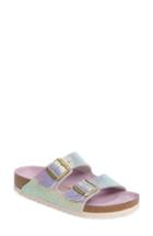 Women's Birkenstock Arizona Lux Iridescent Slide Sandal -9.5us / 40eu D - Metallic