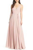 Women's Jenny Yoo James Sleeveless Wrap Chiffon Evening Dress - Pink