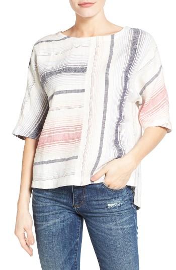 Women's Caslon V-back Linen Top - Ivory