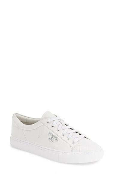 Women's Tory Burch 'chace' Low Top Sneaker M - White