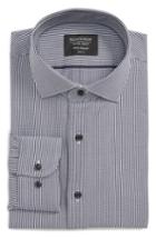Men's Nordstrom Men's Shop Tech-smart Trim Fit Houndstooth Dress Shirt .5 32/33 - Blue