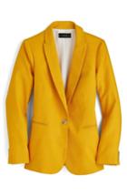 Women's J.crew Parke Stretch Linen Blend Blazer - Yellow