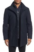 Men's Boss C-coxtan Wool Blend Coat With Insert R - Blue