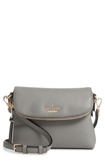 Kate Spade New York Jackson Street Harlyn Leather Crossbody Bag - Grey