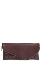 Sole Society Studded Foldover Clutch - Red