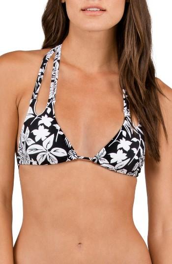 Women's Volcom Branch Out Triangle Bikini Top - Black